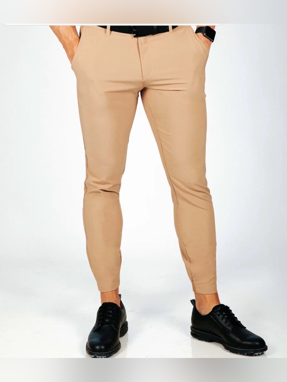 Primo Golf Jogger Pants Khaki Ankle Zip Mens Sz. 32R